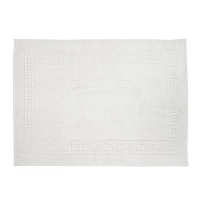 Minteks - Ayak İzli Havlu Banyo Paspası 50x70cm (Beyaz)