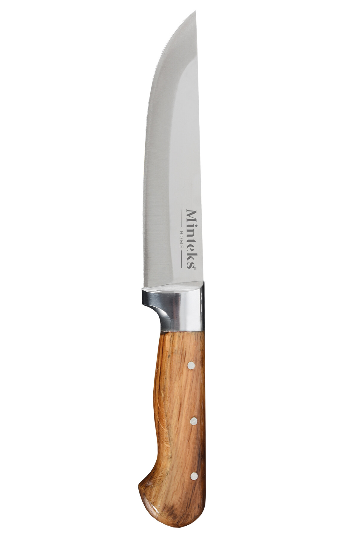 Minteks İnci Kaplama 28 cm Ahşap Saplı Çelik Bilezikli Et Bıçağı B0361 - 4