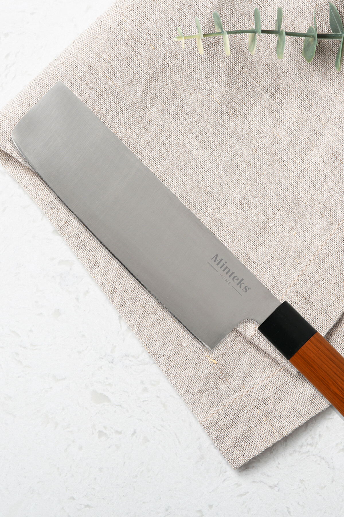 Minteks İnci Kaplama Nakırı 31 cm Ahşap Saplı Çelik Sef Bıçağı İ0500 - 3