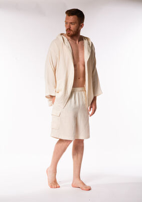Minteks - LEODIKIA 2K- Kapüşonlu Unisex Kimono Ceket